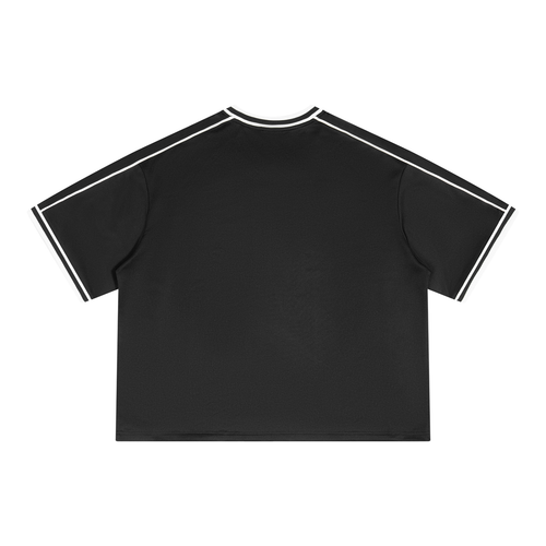 black boxy soccer jersey - versus potential